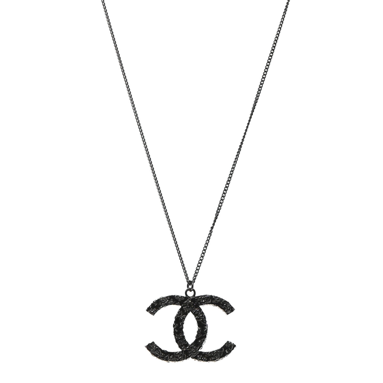 Chanel Ruthenium Camellia CC Necklace 1 of 7