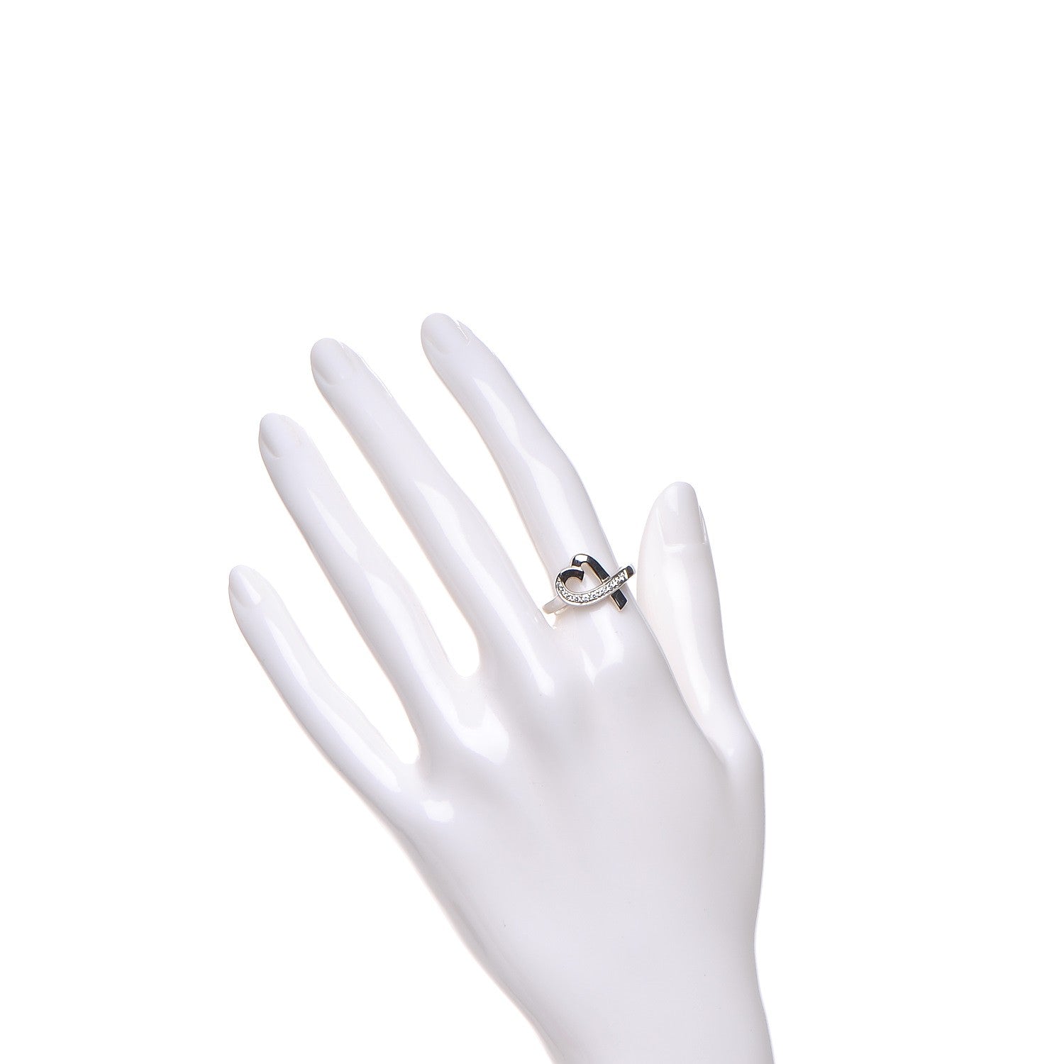Tiffany 18K White Gold Diamond Paloma Picasso Loving Heart Ring 7.5 2 of 5