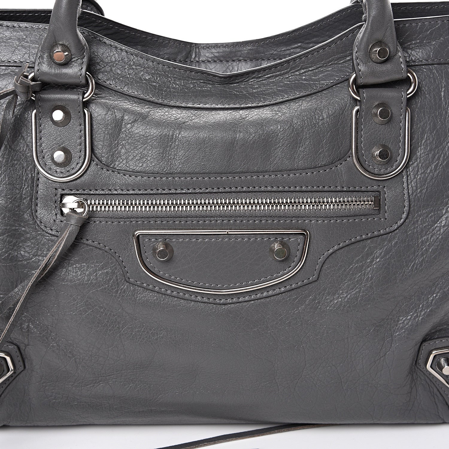 Balenciaga Agneau Silver Metallic Edge Hardware City Gris Cendre 7 of 11
