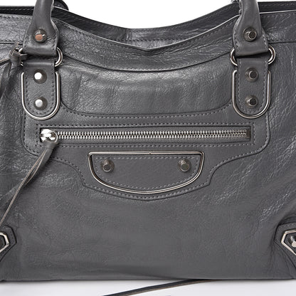 Balenciaga Agneau Silver Metallic Edge Hardware City Gris Cendre 7 of 11