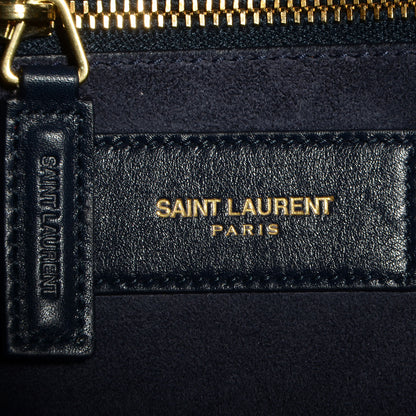 Saint Laurent Leather Large Sac de Jour Carryall Navy Blue 5 of 9