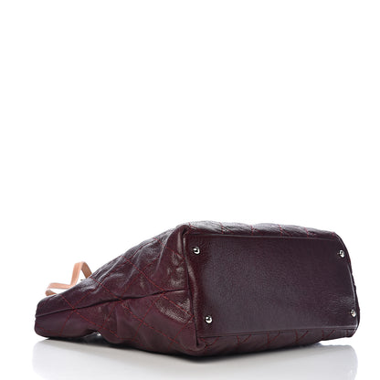 Chanel Glazed Calfskin Large On the Road Tote Plum 4 of 11