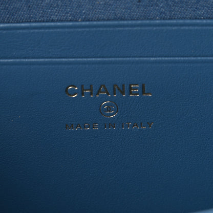 Chanel Denim Quilted CC Pearl Crush Camera Case Blue 6 of 11