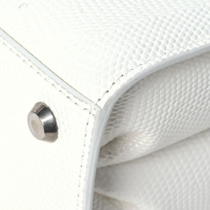 Balenciaga Patent Calfskin Lizard Embossed Medium Ghost Shoulder Bag Optic White 10 of 14