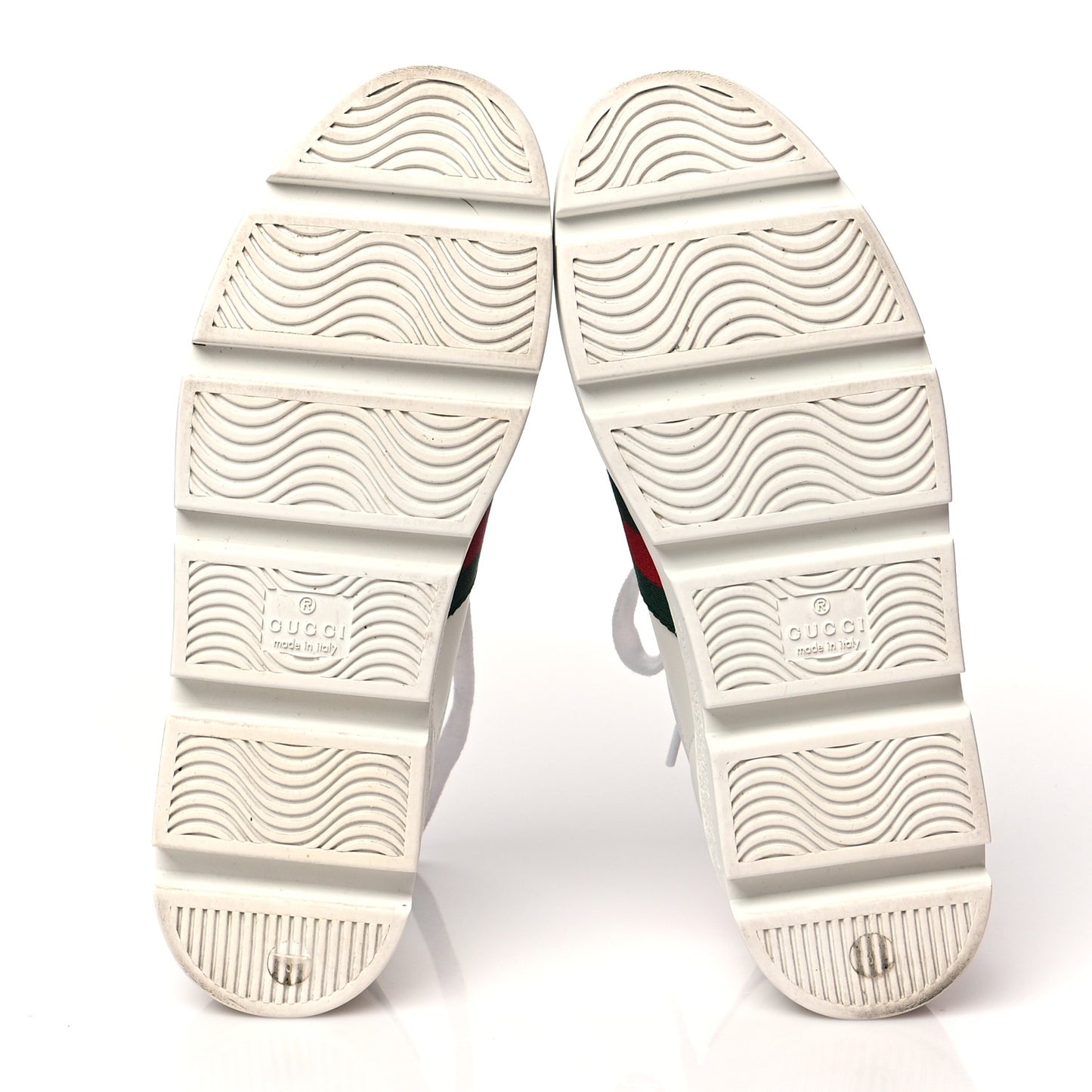 Calfskin Web Bee Embroidered Womens Ace Platform Sneakers 36 White