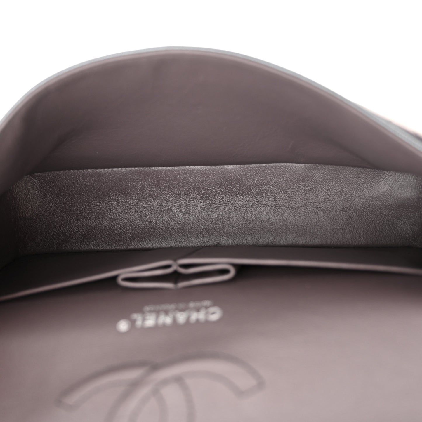 Iridescent Goatskin Quilted Medium Double Flap Purple