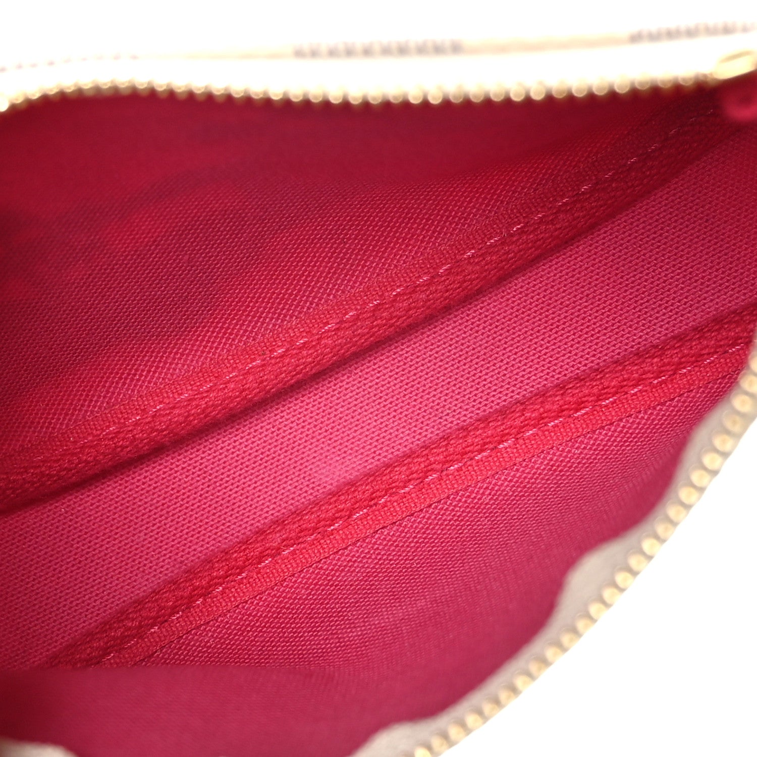Louis Vuitton Damier Azur 2021 Christmas Animation Hollywood Mini Pochette Accessories Fuchsia 6 of 8