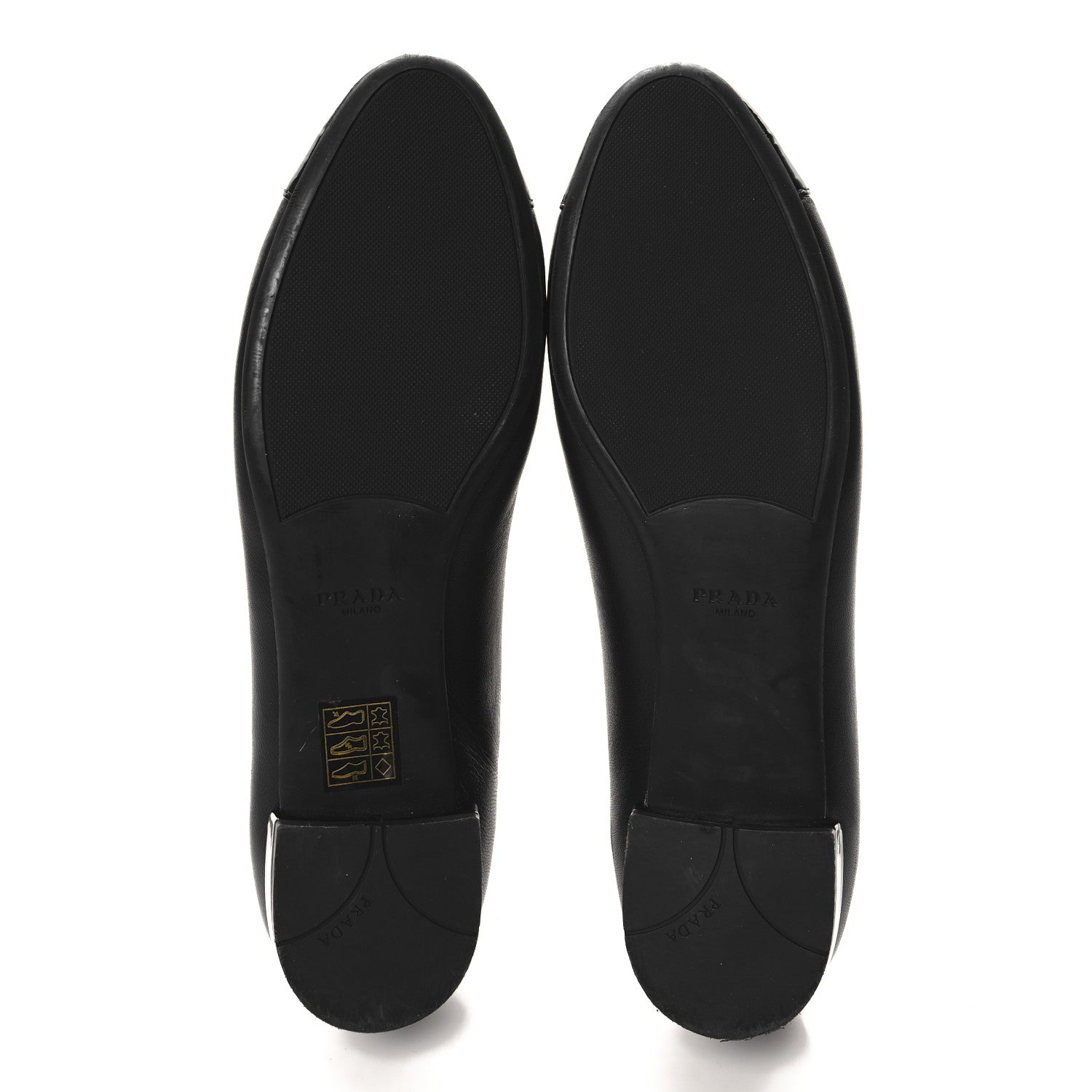 Prada Nappa Vernice Cap Toe Logo Bow Ballerina Flats 37.5 Black 6 of 9