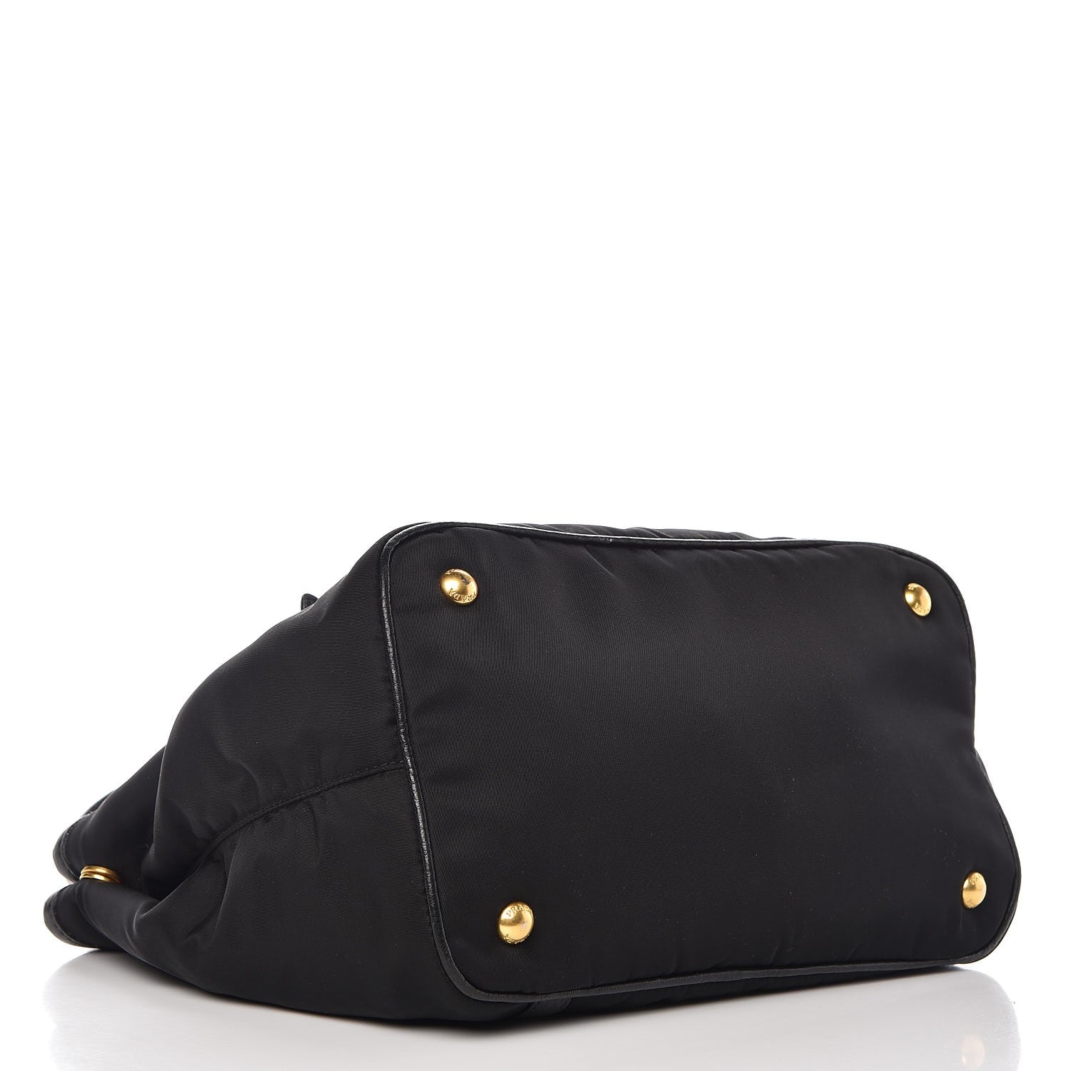 Prada Tessuto Nylon Vitello Daino Tote Black 5 of 9