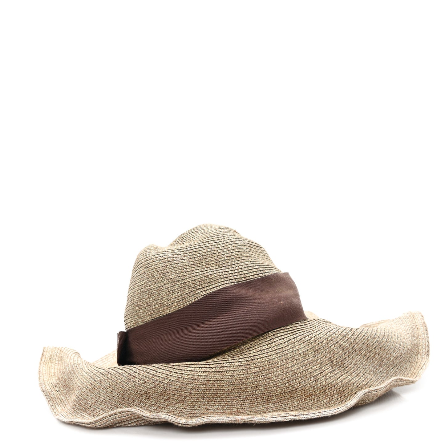 Paper Blend Wide Brim Hat S Brown