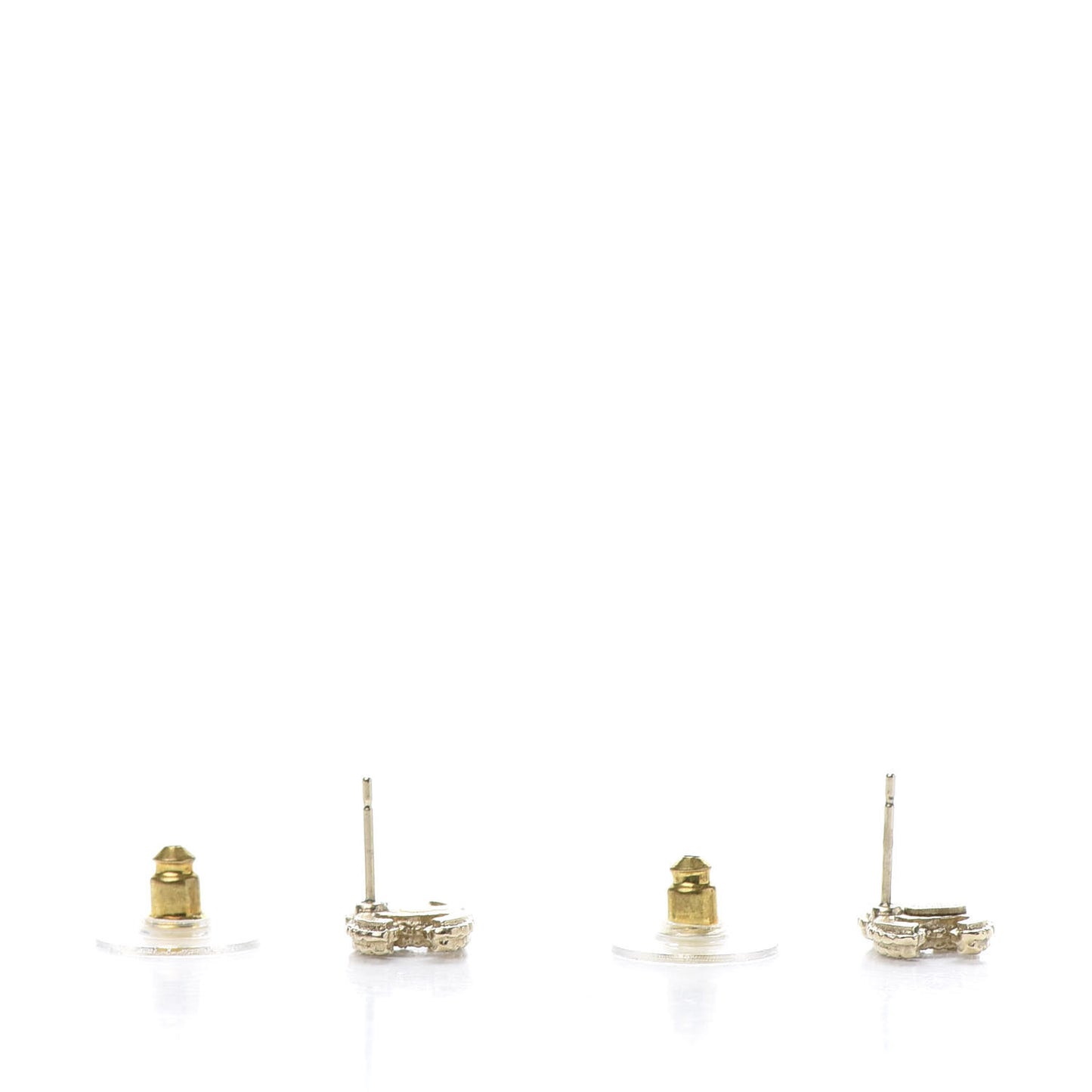 Crystal Mini CC Earrings Gold