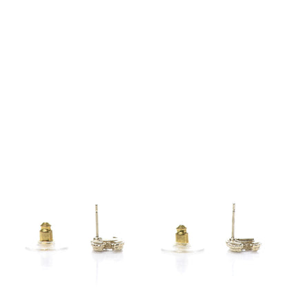 Chanel Crystal Mini CC Earrings Gold 3 of 7