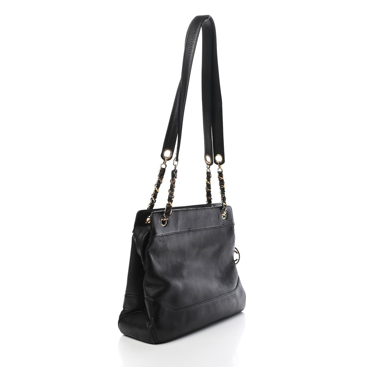 Lambskin CC Shoulder Bag Black