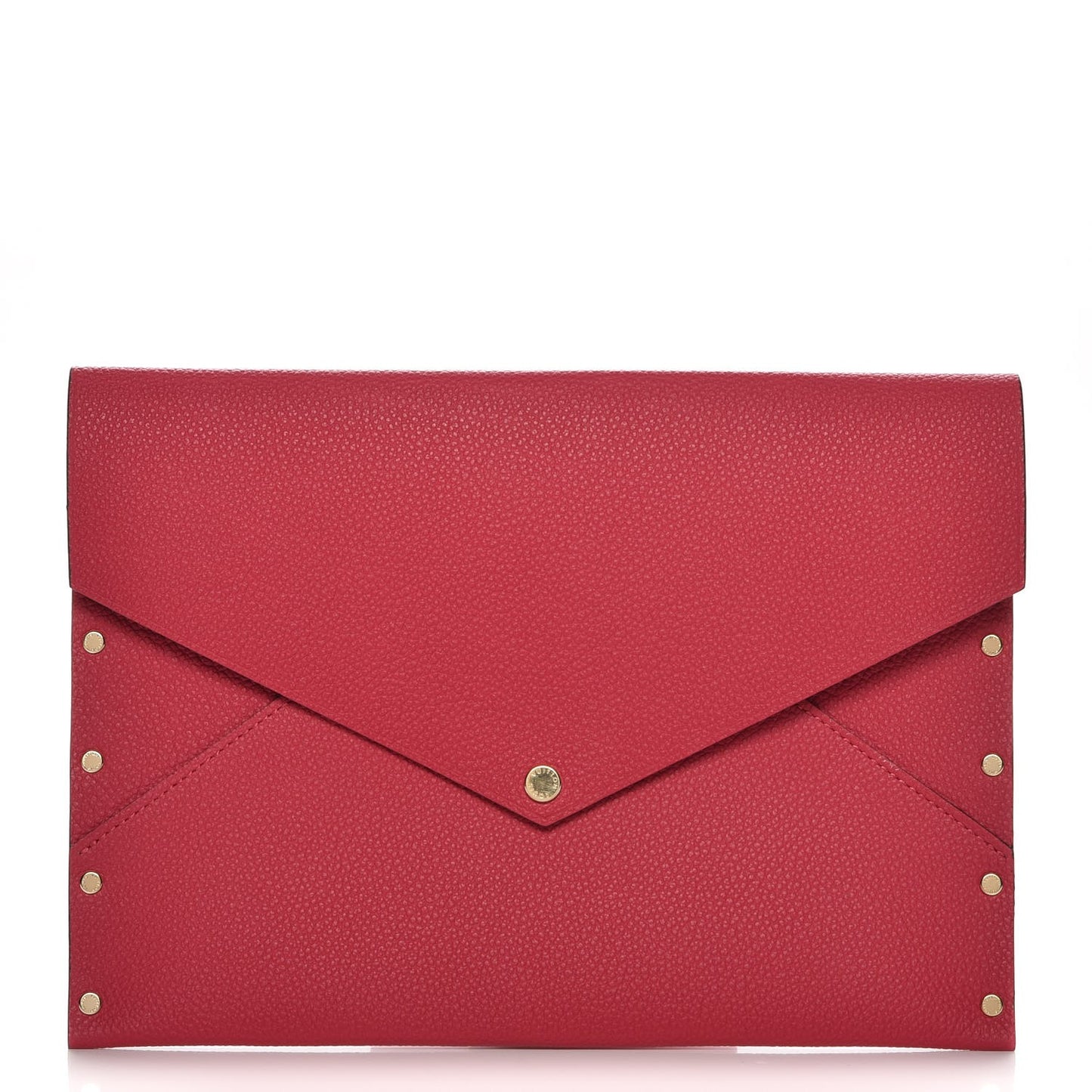 Cuir Rivets Enveloppe Fuchsia