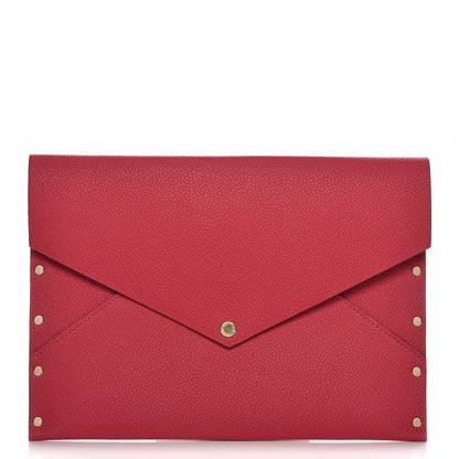 Louis Vuitton Cuir Rivets Enveloppe Fuchsia 1 of 7