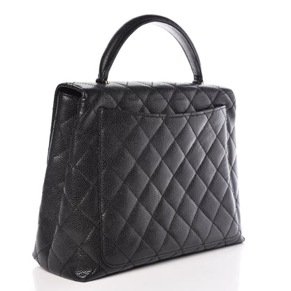 Chanel Caviar Quilted Jumbo Kelly Flap Black 3 of 9