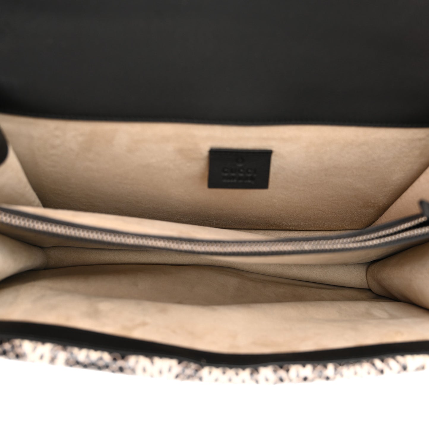 GG Supreme Monogram Snakeskin Flower Embroidered Medium Dionysus Shoulder Bag Beige Orange