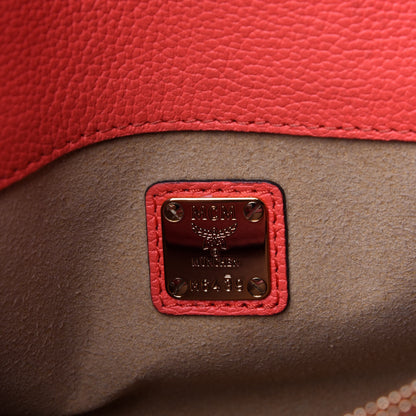 MCM Visetos Millie Crossbody Bag Cognac Marigold Orange 8 of 10