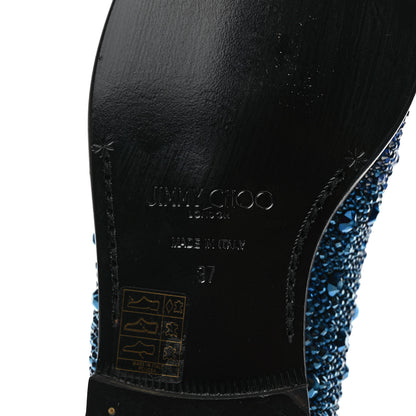 Jimmy Choo Crystal Marlo Loafers 37 Black Multicolor 6 of 8