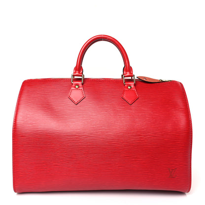 Louis Vuitton Epi Speedy 35 Castillan Red 1 of 9