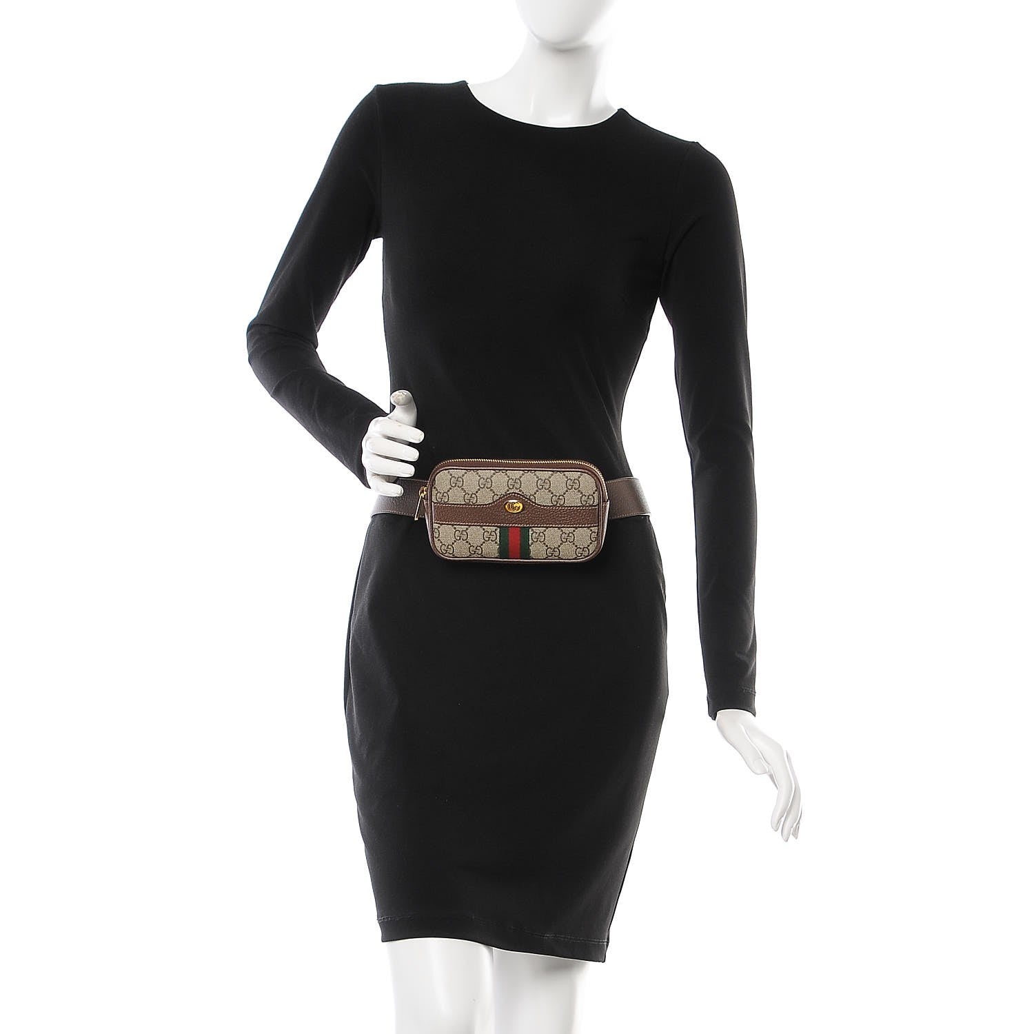 Gucci GG Supreme Monogram Ophidia Belted iPhone Case 85 34 Dark Brown 2 of 8