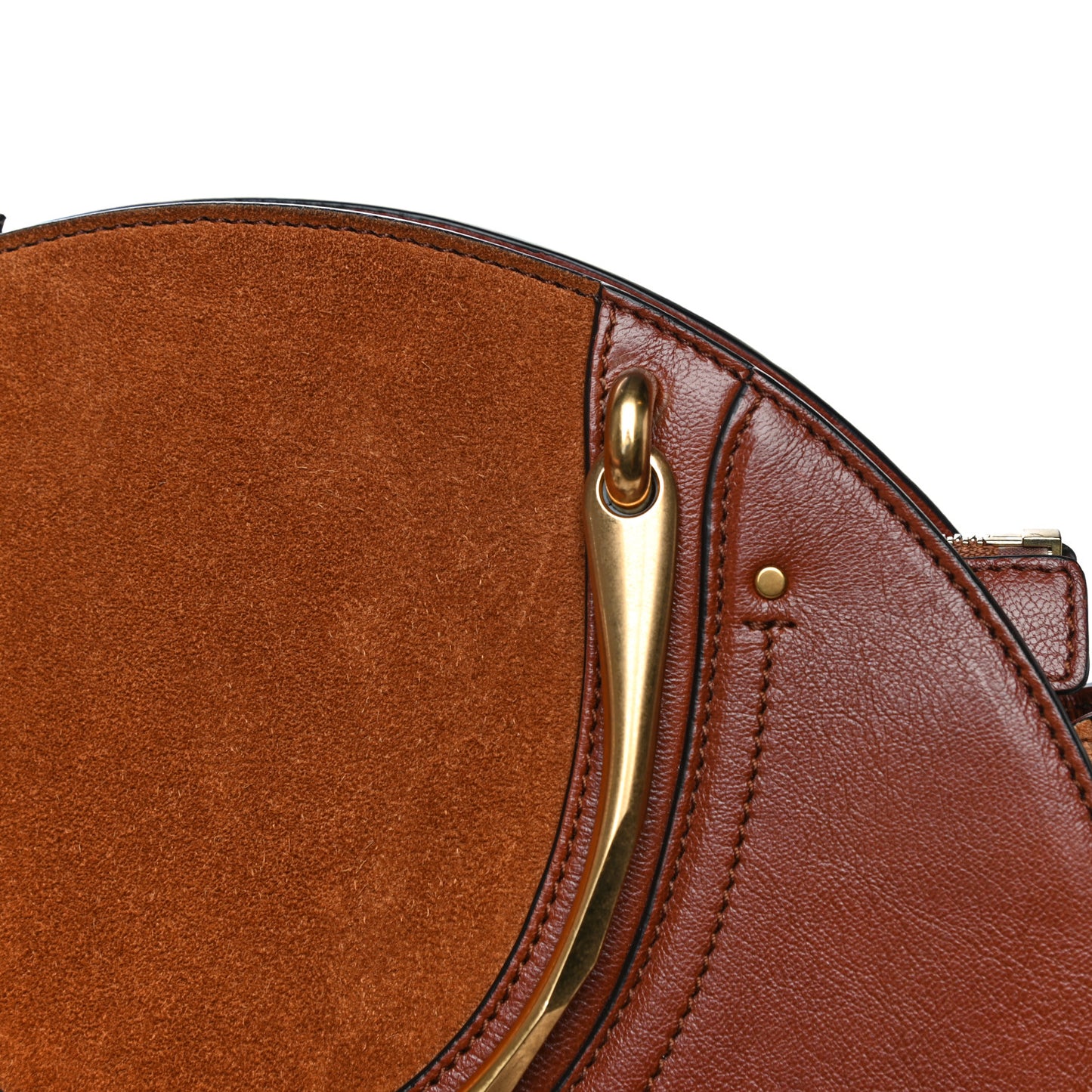 Calfskin Suede Medium Pixie Bag Saffron Red