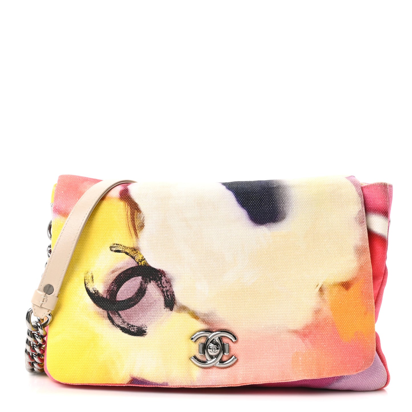 Printed Canvas Flower Power Messenger Flap