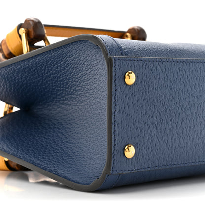 Gucci Wonka Grain Calfskin Mini Diana Tote Bag Royal Blue Yellow 10 of 13