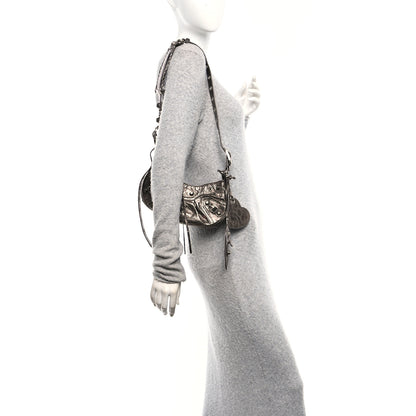 Balenciaga Metallic Agneau Arena Le Cagole Shoulder Bag XS Dark Bronze 2 of 11