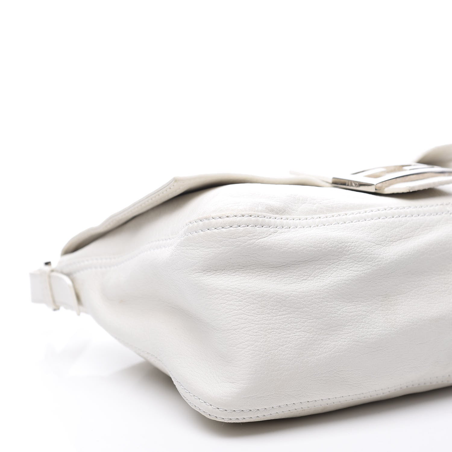 Fendi Nappa Elefante Big Forever Mama Baguette White 7 of 10