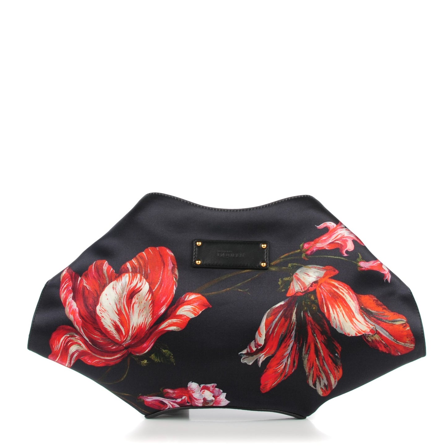 Silk Floral Print De Manta Clutch Midnight Blue