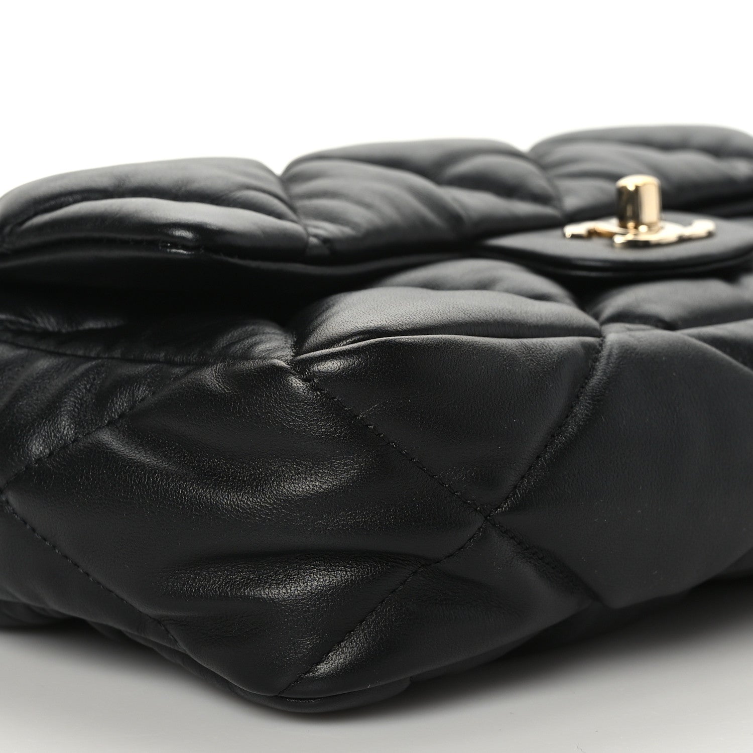 Chanel Calfskin Quilted Medium Bubbly Flap Black 7 of 8