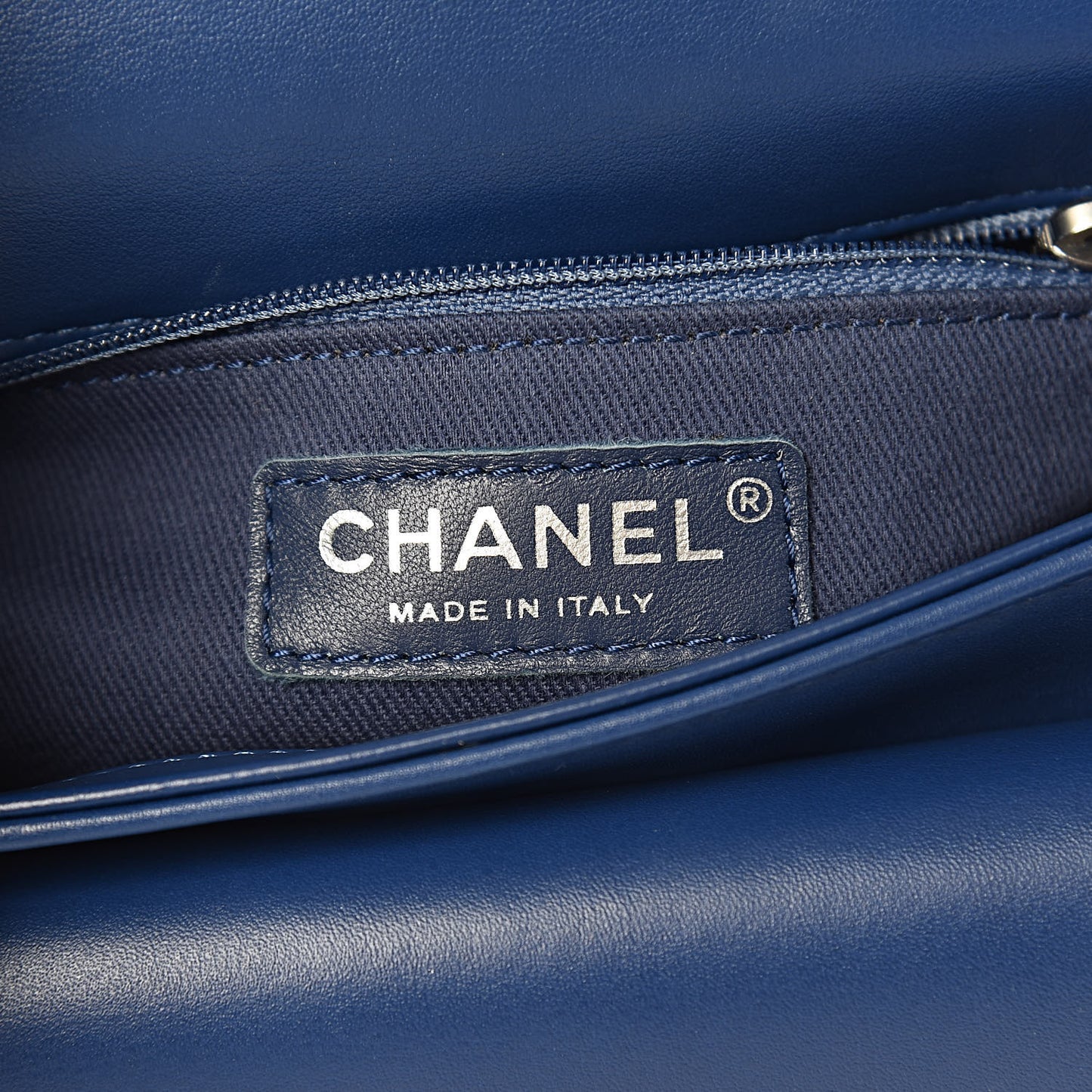 Calfskin Coco Eyelets Small Flap Bag Blue