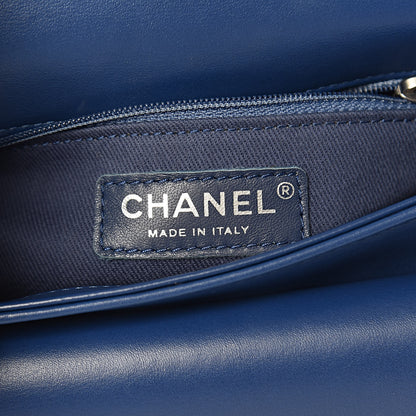 Chanel Calfskin Coco Eyelets Small Flap Bag Blue 6 of 10