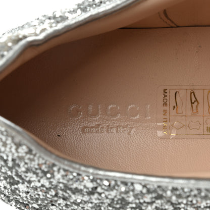 Gucci Glitter Peggy Platform Sneakers 40 Argento 12 of 12