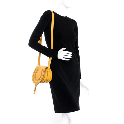 Chloe Calfskin Mini Marcie Round Crossbody Bag Curry Yellow 2 of 7