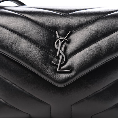 Saint Laurent Calfskin Y Quilted Monogram Toy Loulou Crossbody Bag Black 11 of 11