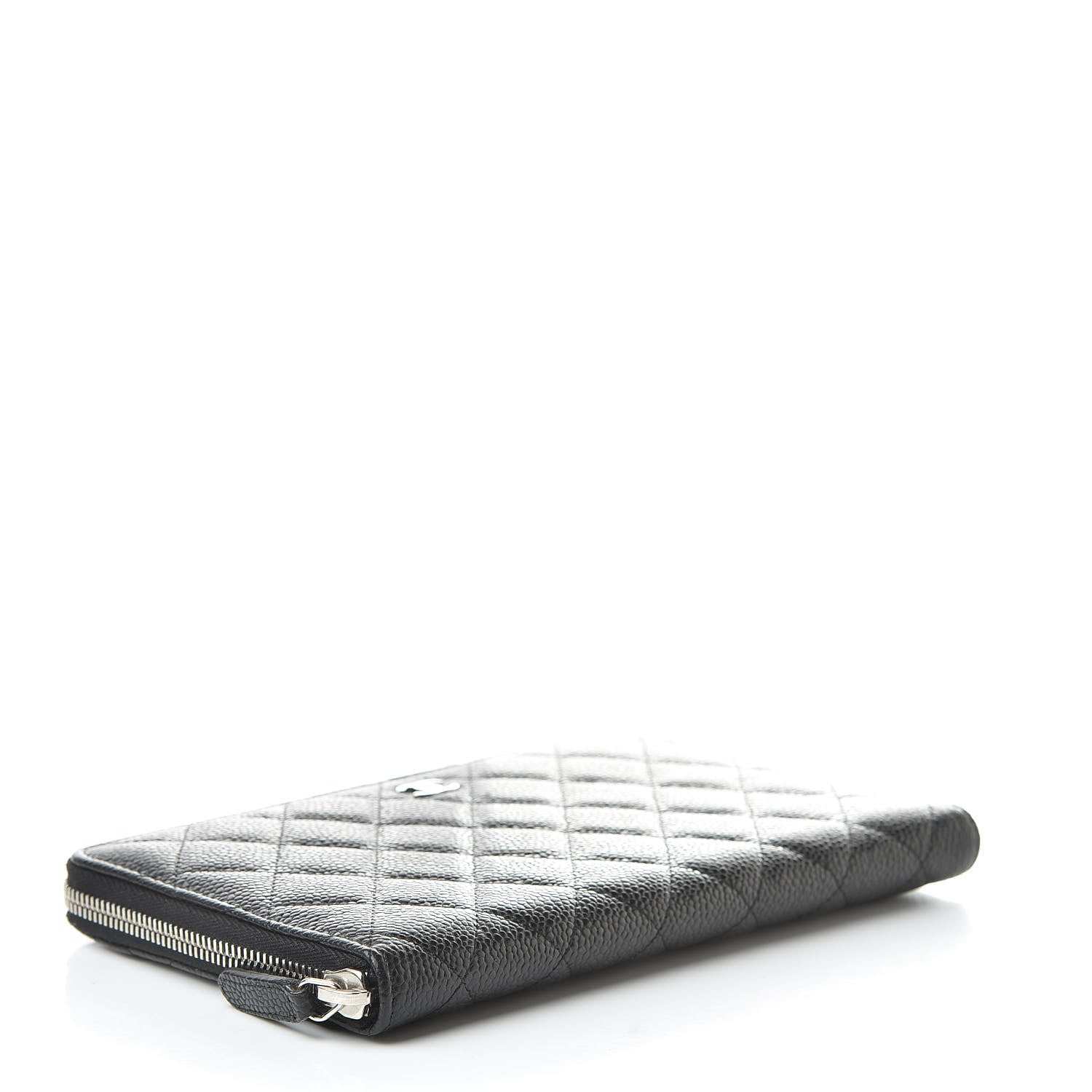Chanel Caviar Quilted Large Zip Around Organizer Wallet Black 4 of 8