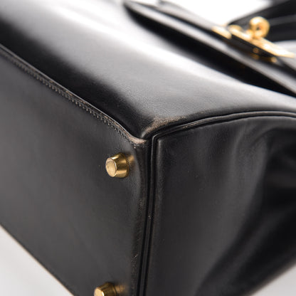 Hermes Box Kelly Retourne 28 Black 37 of 39