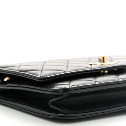 Chanel Lambskin Quilted Trendy CC Wallet On Chain WOC Black 9 of 11