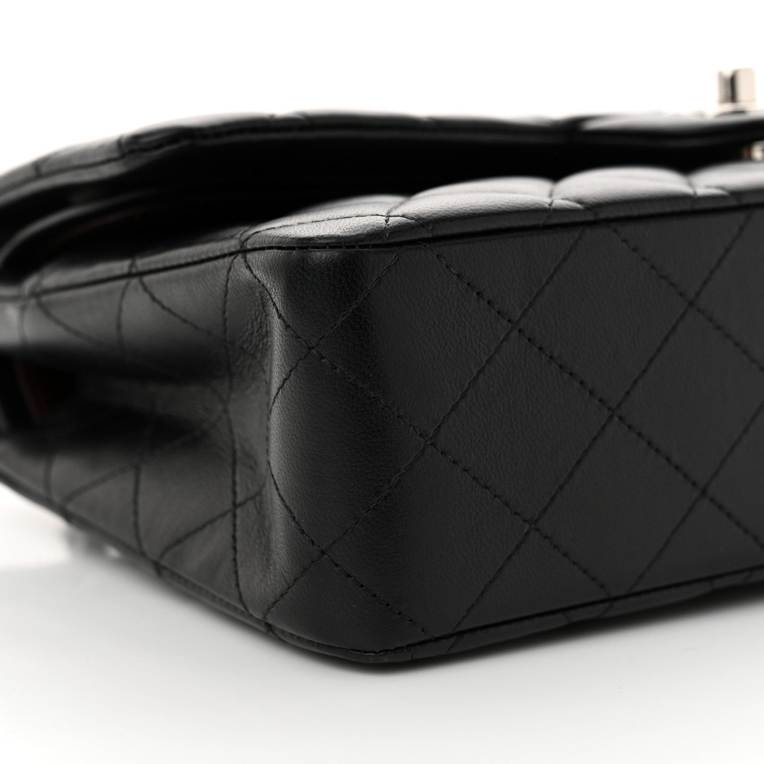 Chanel Lambskin Quilted Medium Double Flap Black 9 of 11