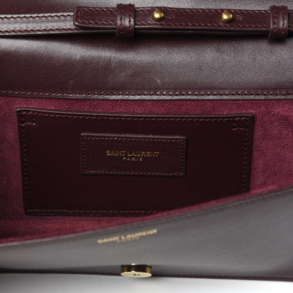 Saint Laurent Smooth Calfskin Medium Marquage Clutch Bordeaux 8 of 9