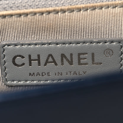 Chanel Calfskin Quilted Double Stitch New Medium Boy Flap Navy Blue 6 of 10