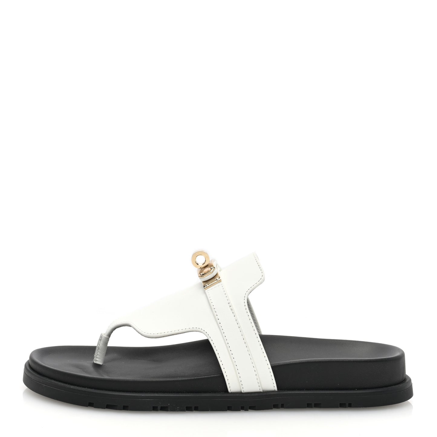 Calfskin Womens Empire Sandals 37 White