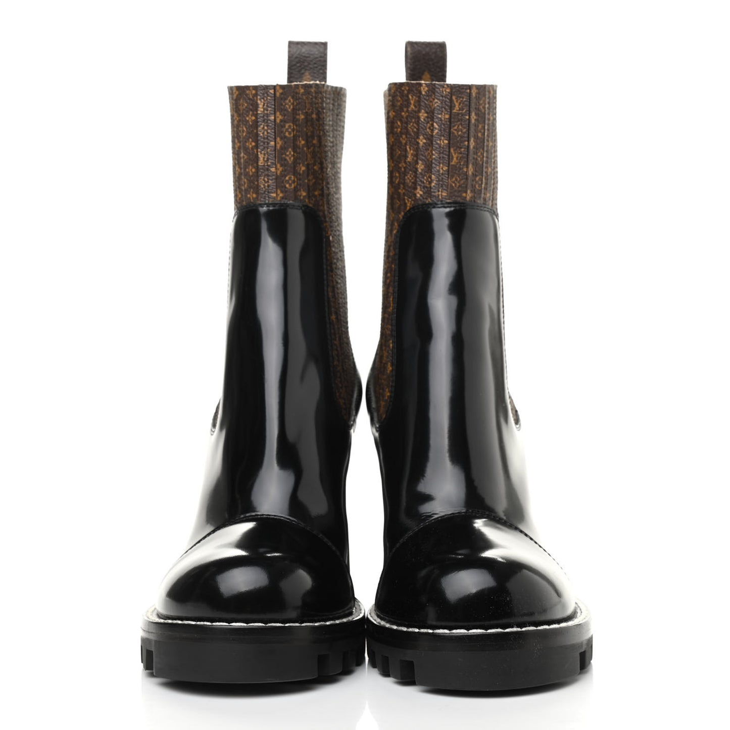 Patent Nano Monogram Ankle Star Trail Boots 38 Black