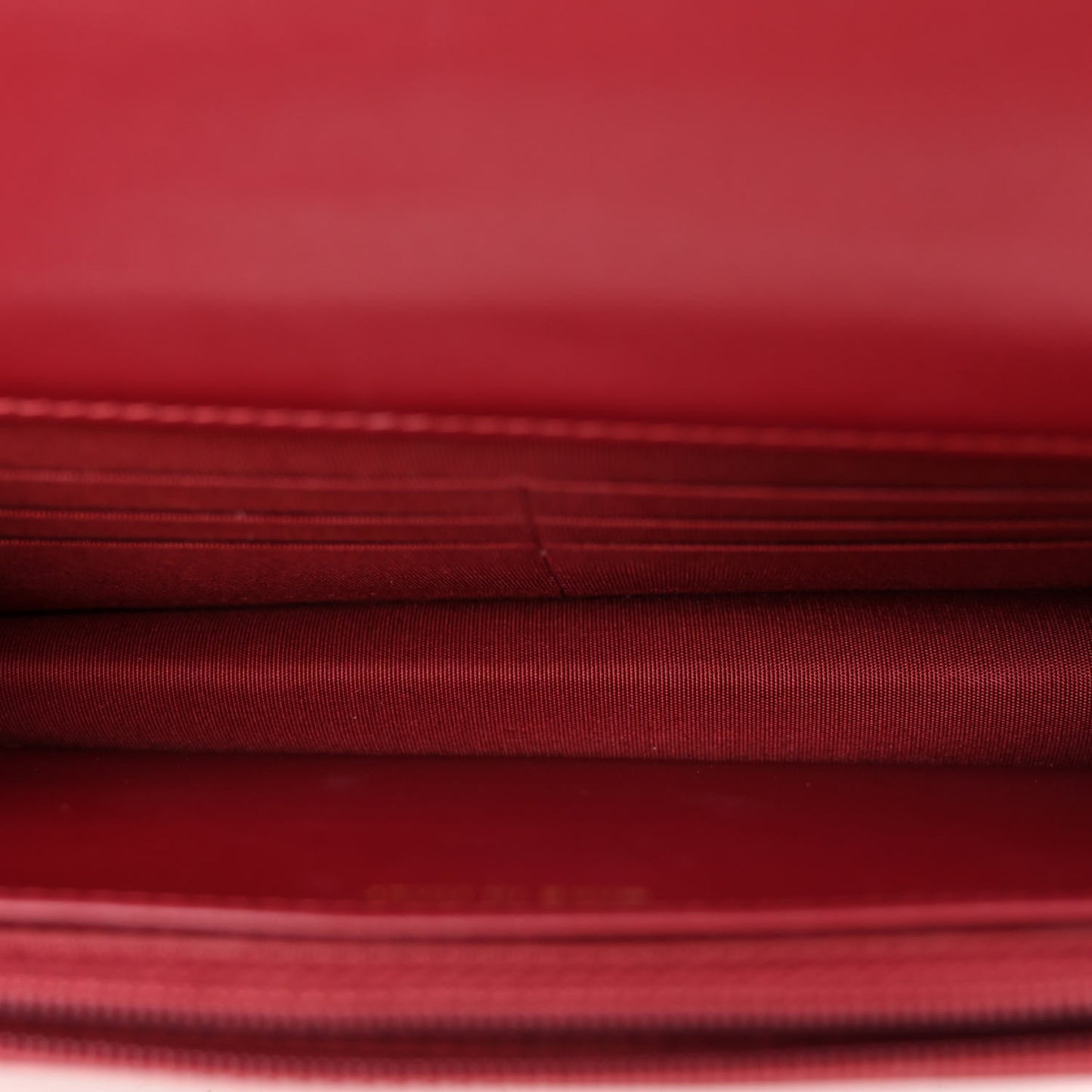 Calfskin Quilted Perfect FIt Wallet On Chain WOC Burgundy