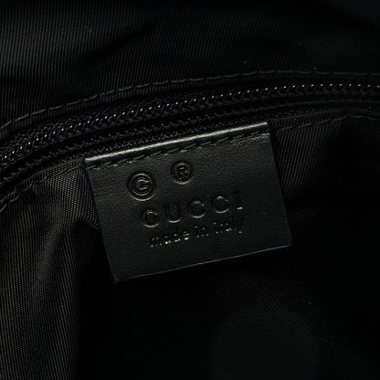 Gucci Techno Canvas Selleria Calfskin Web Small Flat Messenger Bag Black 6 of 10
