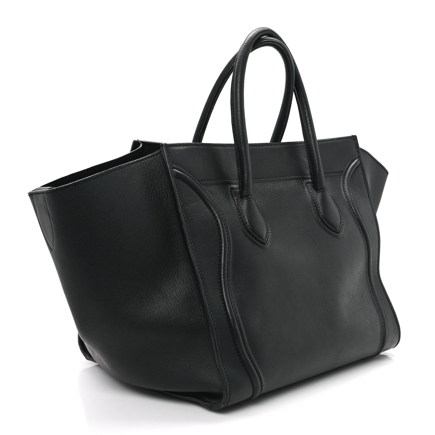 Celine Grained Calfskin Medium Phantom Luggage Black 3 of 11