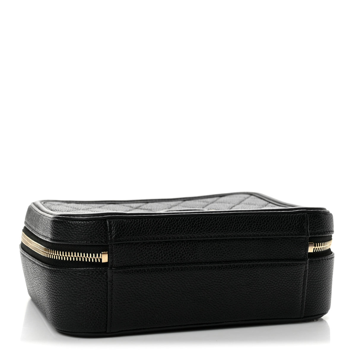 Caviar Quilted Medium CC Filigree Vanity Case Black