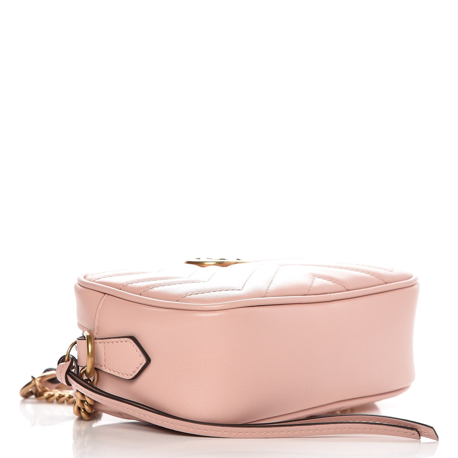 Gucci Calfskin Matelasse Mini GG Marmont Chain Shoulder Bag Perfect Pink 4 of 7